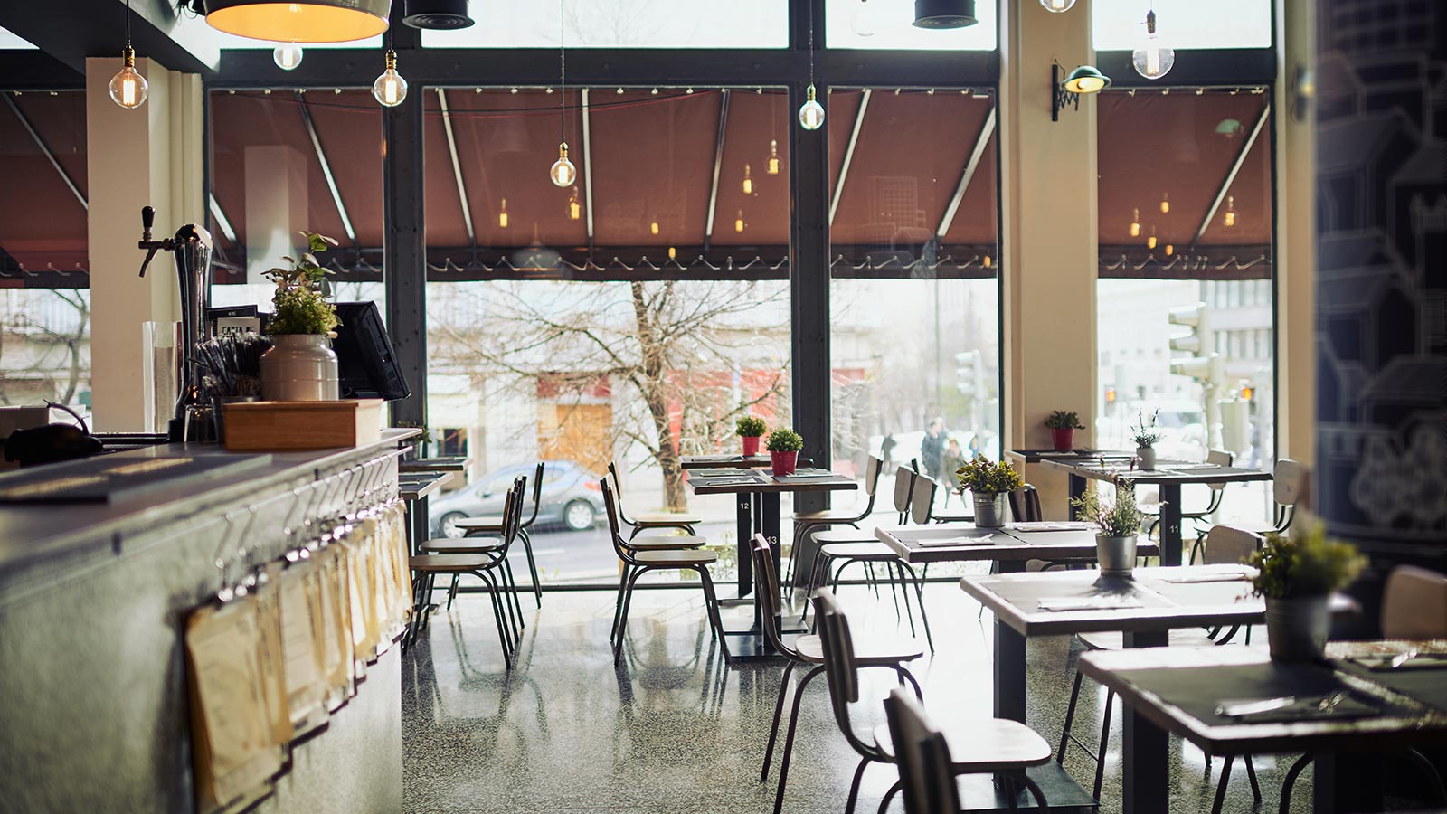 Empty restaurant, cafe store or coffee shop for retail services