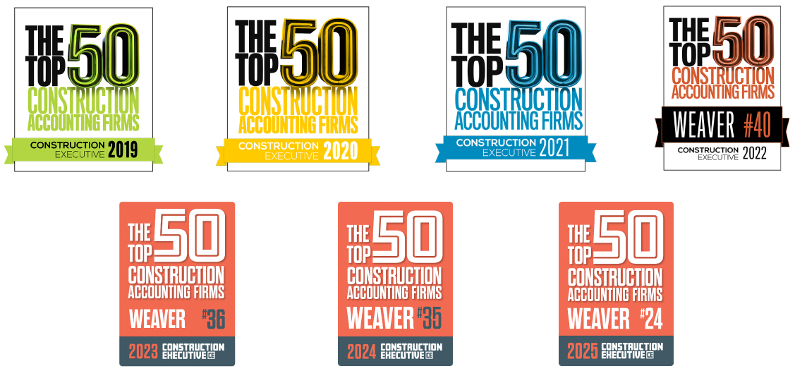 Construction Executive Awards from 2019-2025